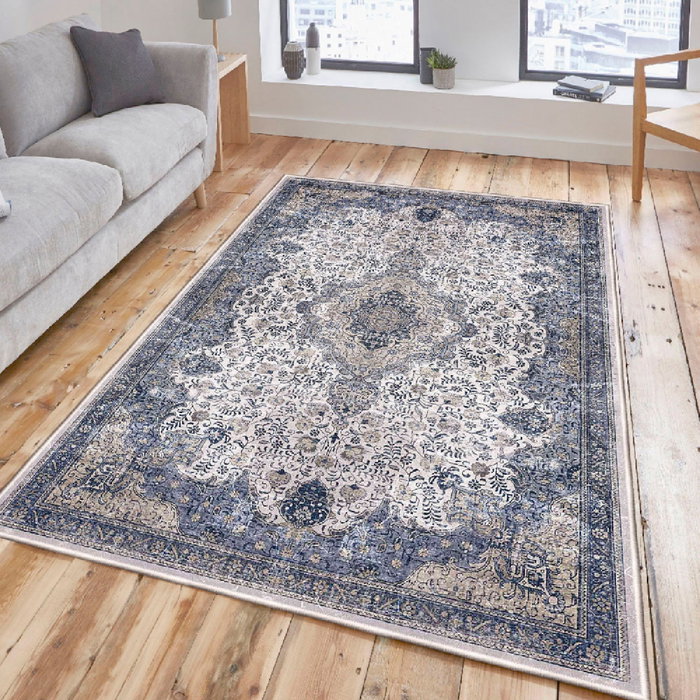 Conceptum Alfombra 100% Algodón 120 x 180 cm Crema, Gris y Beige Conceptum Alfombra 100% Algodón 120 x 180 cm Crema, Gris y Beige